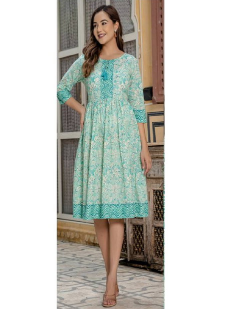 Naisha K 142 Cotton Printed Casual Wear Tunics Wholesale Clothing Distributors In India